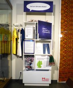 Front view of the installation on the global textile industry