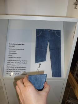 Jigsaw on the price of a pair of blue jeans jeanspuzzle